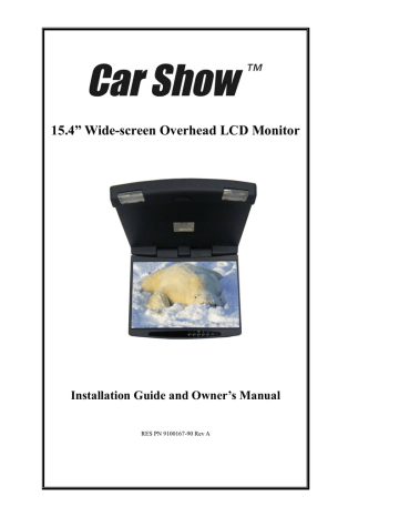 Rosen Car Show - CS150LCD Ceiling Mount System Owner Manual | Manualzz