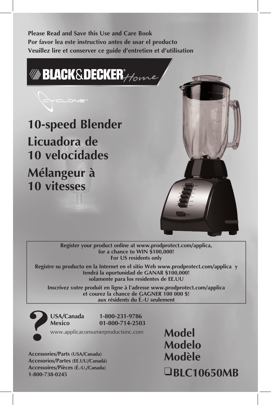 Black & Decker FUSIONBLADE BL1120 - 12-Speed Blender Manual