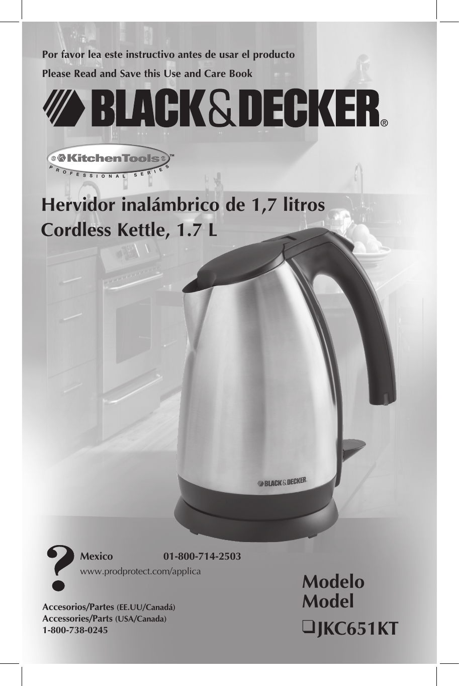 BLACK + DECKER KE3100C 1.7L Rapid Boil Stainless Steel Electric Cordless  Kettle