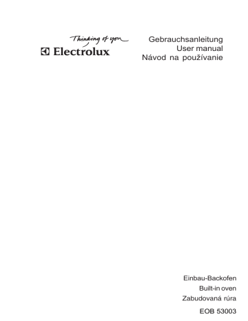 Electrolux EOB 53003, EOB 3711 Benutzerhandbuch | Manualzz