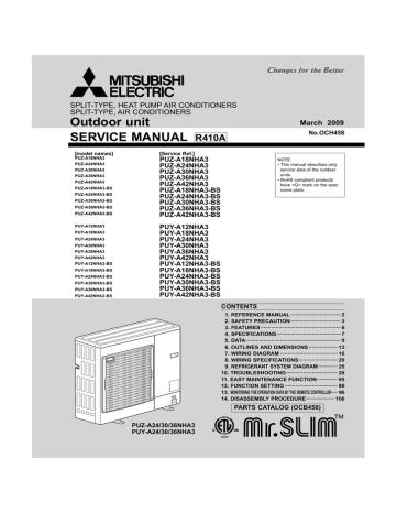 Mitsubishi Mr.Slim PKA-A18HA Service manual | Manualzz | Split System Wiring Diagrams For Mitsubishi Pkaa24 | | Manualzz