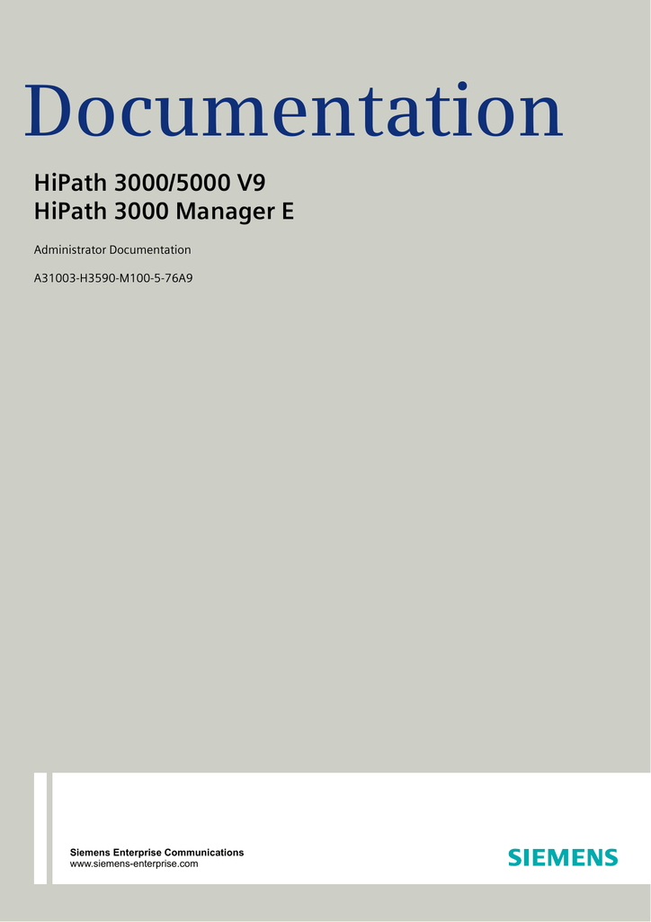 siemens hipath 3800 programming manual