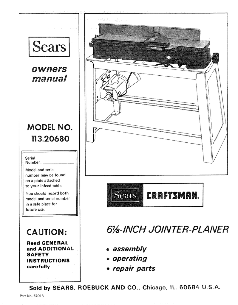 2 NEW CUTTER HEAD BEARINGS FOR CRAFTSMAN JOINTER PLANER MODEL NUMBER 113.206933