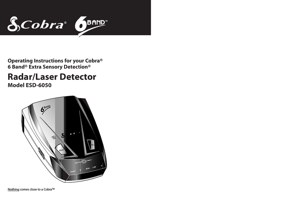 Cobra Esd9000 Operating Instructions Manualzz