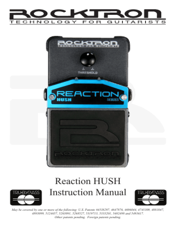 Rocktron Reaction HUSH Stomp Boxes Instruction manual | Manualzz