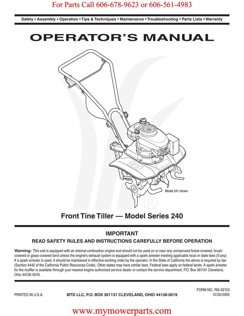 Mtd 21a 241e700 Operator S Manual Manualzz Mtd 21a 241e700 Operator S Manual