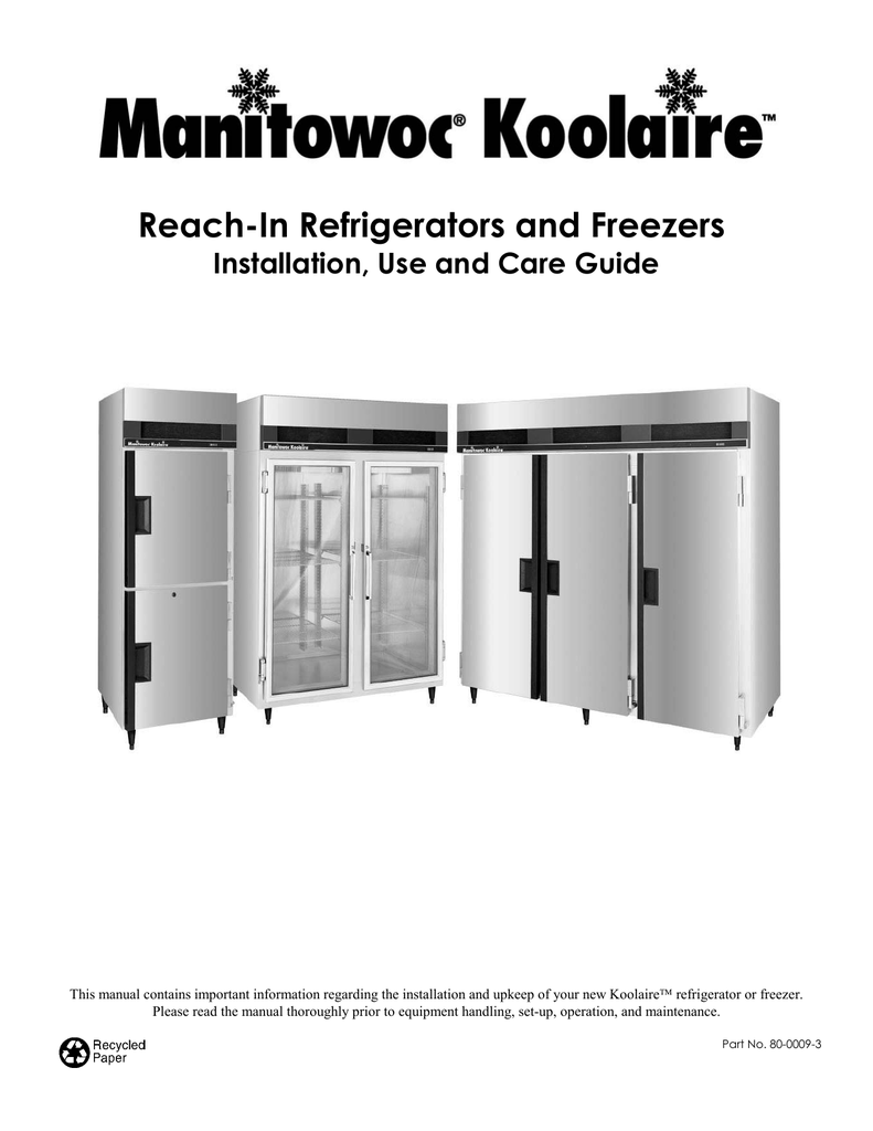 Manitowoc KR3 Specifications Manualzz