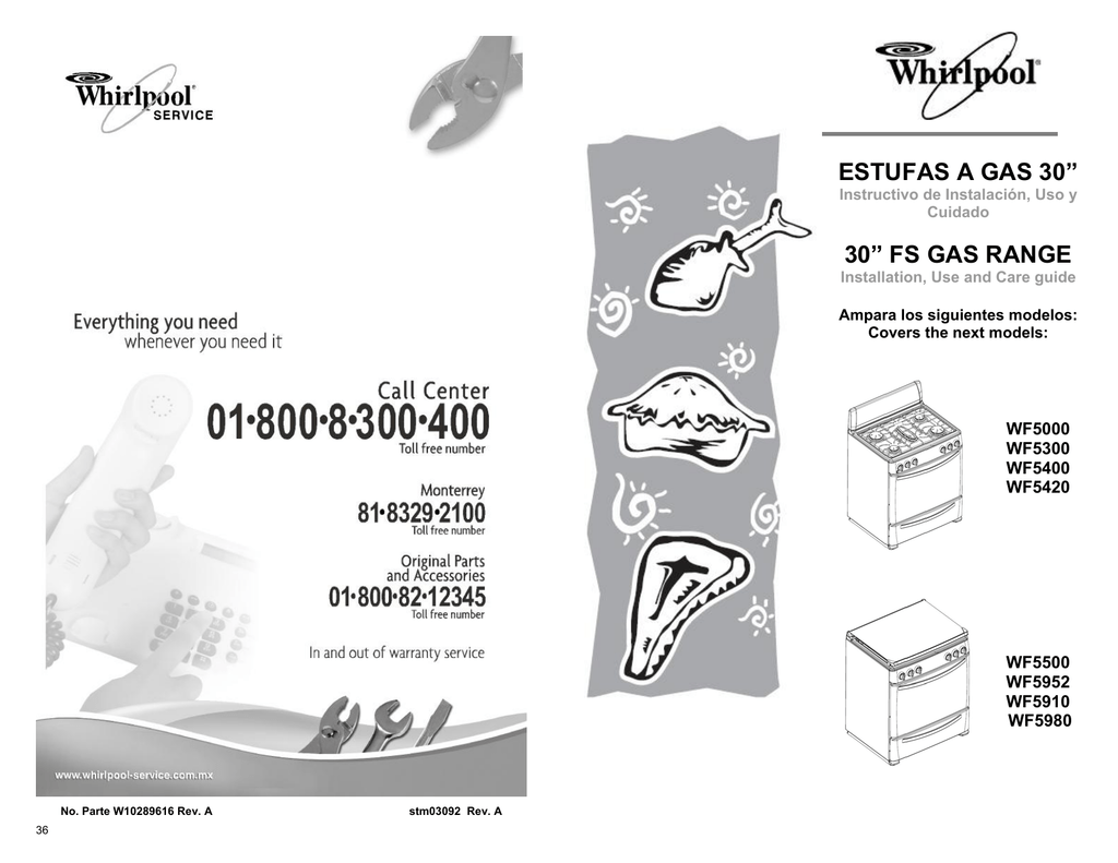 Whirlpool | WF5420 | User manual | WF5000, WF5300 | Manualzz