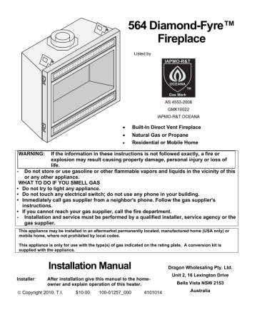 Dragon Wholesaling 564 SS Installation manual | Manualzz