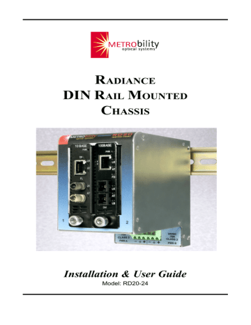 DIN Rail Mounted Chassis Radiance RD20-24 Installation & User Guide ...