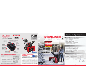 Heavy Use Dual Stage Snowblowers | Manualzz