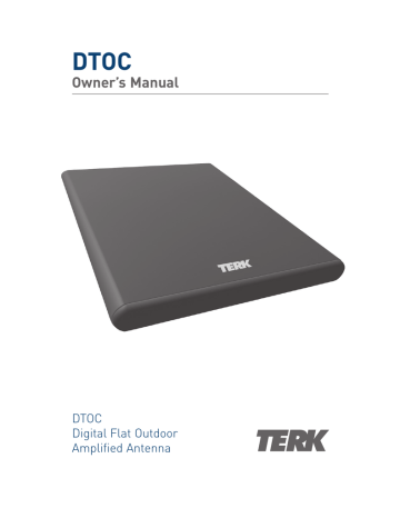 TERK Technologies DTOC Omni-Directional Amplified Flat Outdoor Antenna Owner`s manual | Manualzz