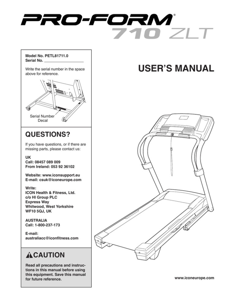 proform 770 ekg treadmill manual > OFF-55%