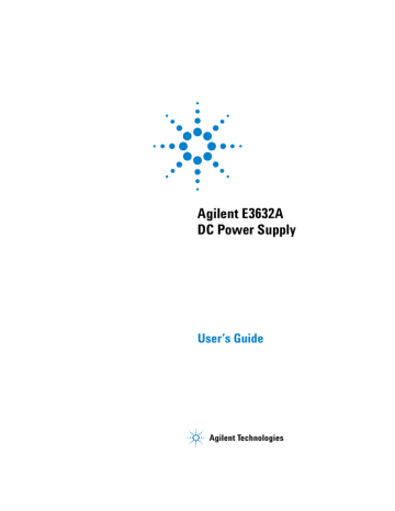 User's Guide | Agilent Technologies E3632A User`s guide | Manualzz