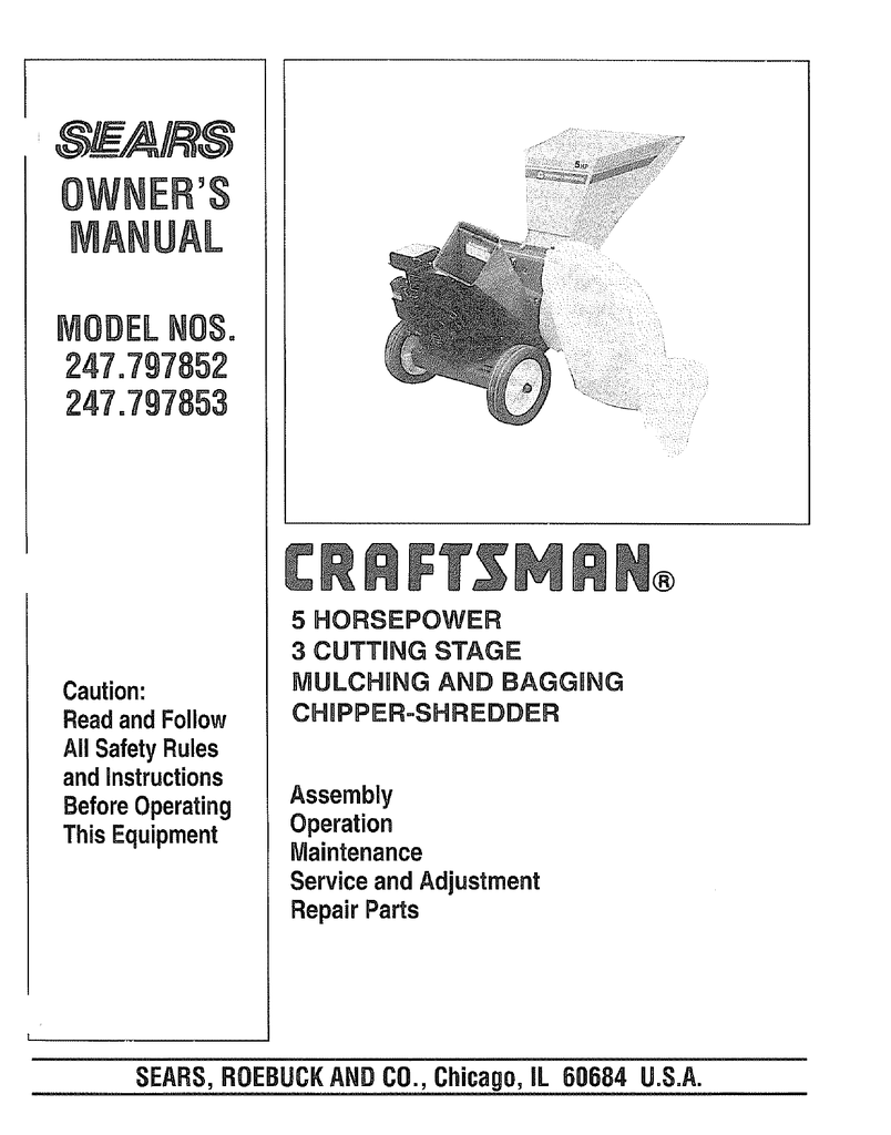 craftsman 10 hp chipper shredder manual craftsman 10 hp chipper shredder manual