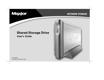 Seagate Maxtor Shared Storage User`s guide | Manualzz