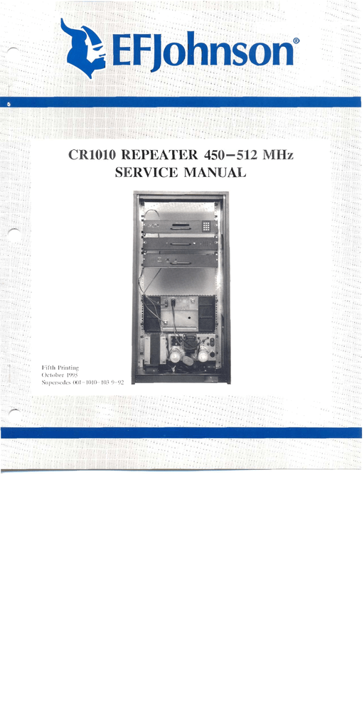 E F Johnson Pany 751 Series Service Manual Manualzz