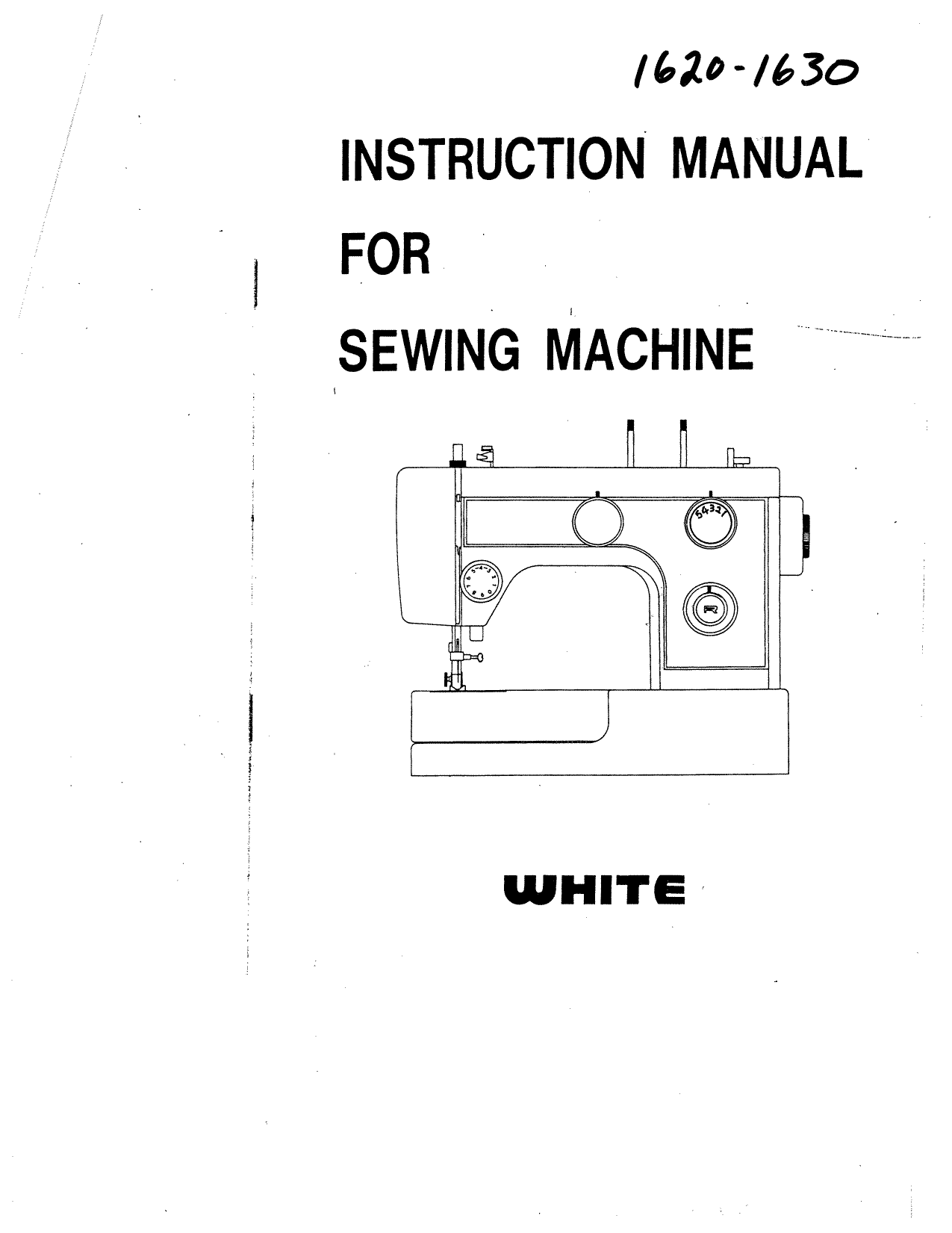 INSTRUCTION MANUAL FOR SEWING MACHINE