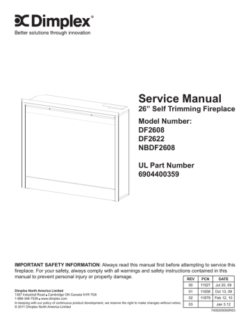 Dimplex NBDF2608 Service manual | Manualzz