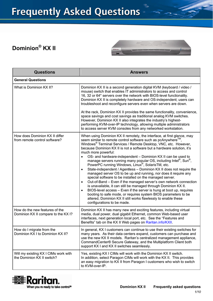 Dominion KX2 Power Cim for Remote Power Strip
