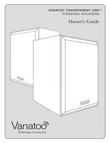 Vanatoo Transparent One Owner's Guide | Manualzz