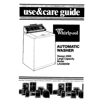 design 2000 whirlpool washing machine serial number