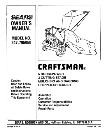 craftsman 10 hp chipper shredder 24777799930 manual craftsman 10 hp chipper shredder 24777799930 manual