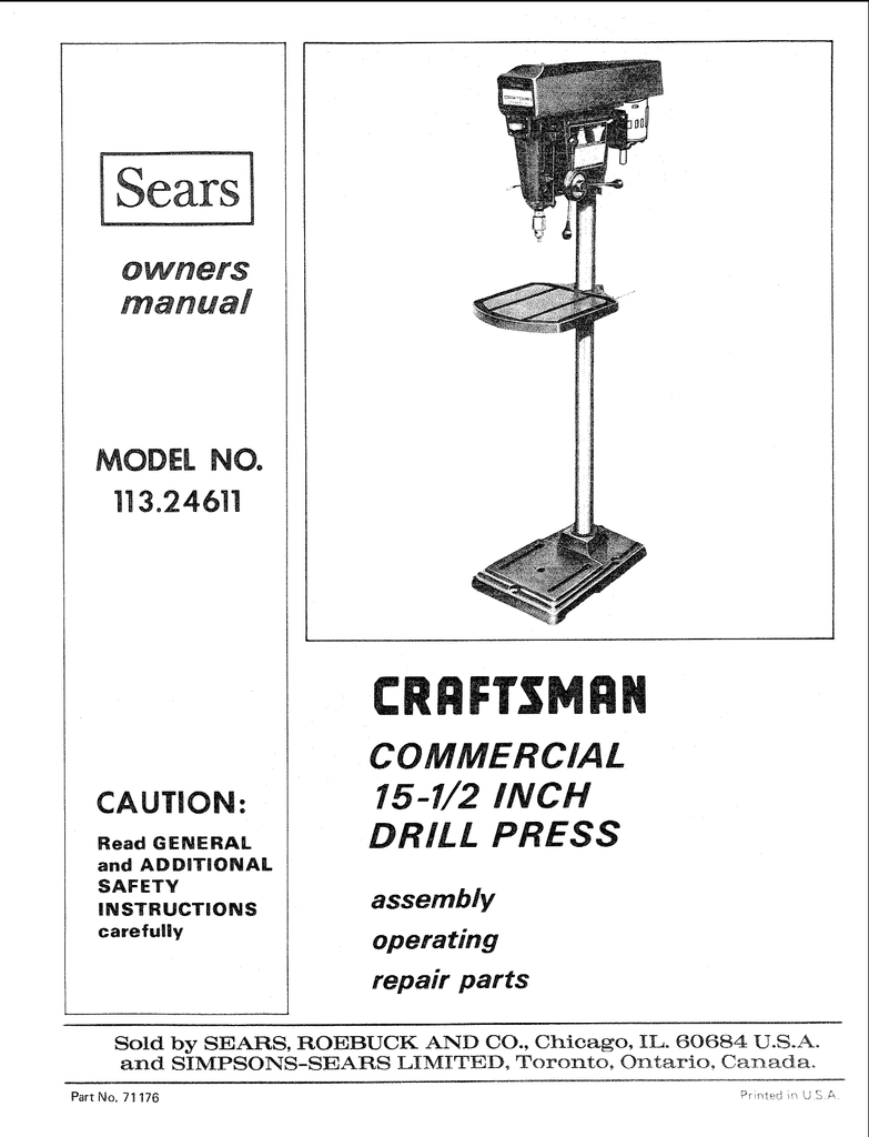 *New Replacement BELT* Craftsman Drill Press Model 113.24560 