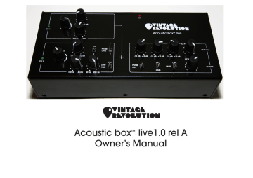 Vintage Revolution Acoustic box live1.0 rel A Owner's Manual | Manualzz