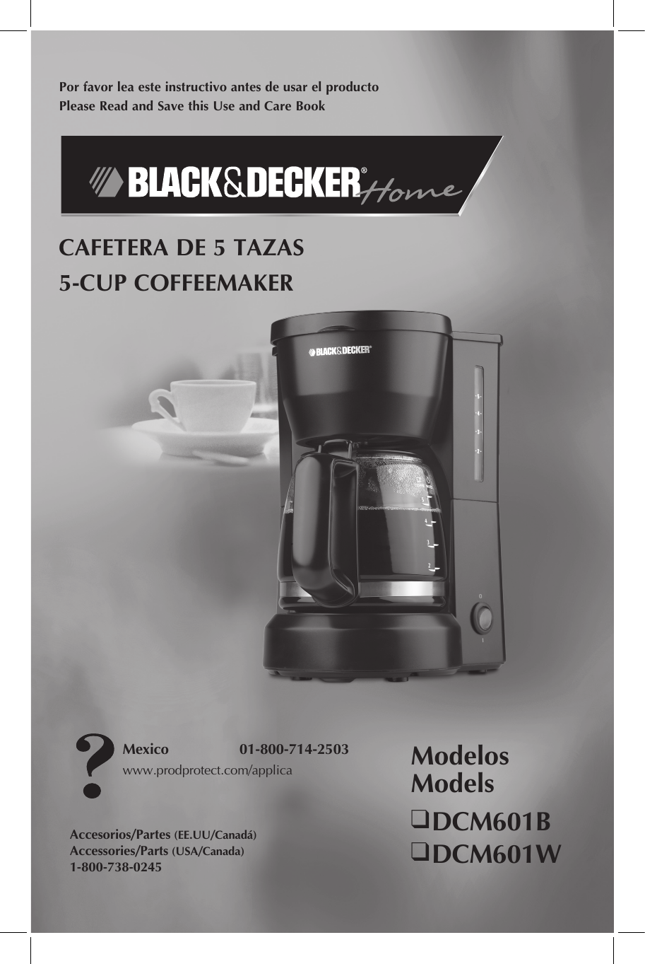 Black and Decker DCM601W, DCM601B User manual | Manualzz