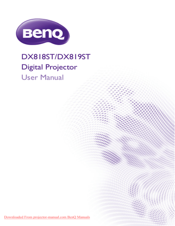 BenQ DX818ST User manual | Manualzz