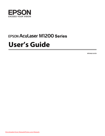 Epson AcuLaser M2000DN User`s guide | Manualzz