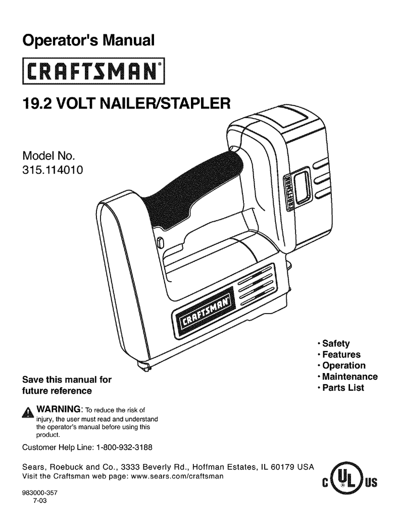 Craftsman перевод. Оператор мануал степлер. G. Craftsman инструкция. 253573 Craftsman Parts manual pdf. Manual.