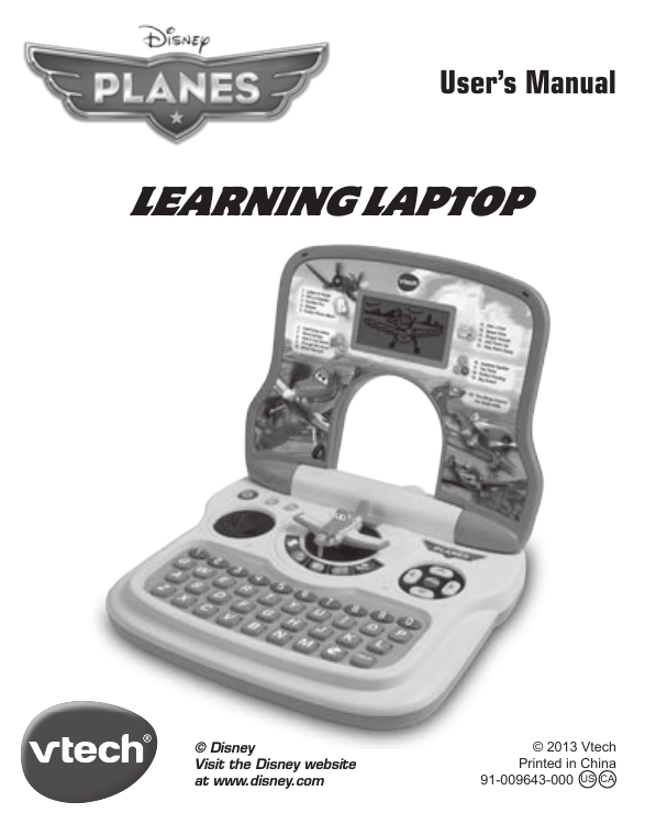 Disney Planes- Dusty Learning Laptop- French Version 
