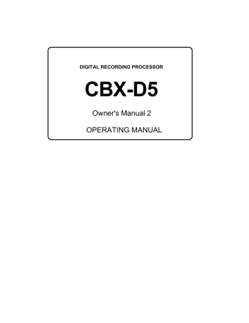Playback frequency (PB FREQ). Yamaha CBX-D5 | Manualzz