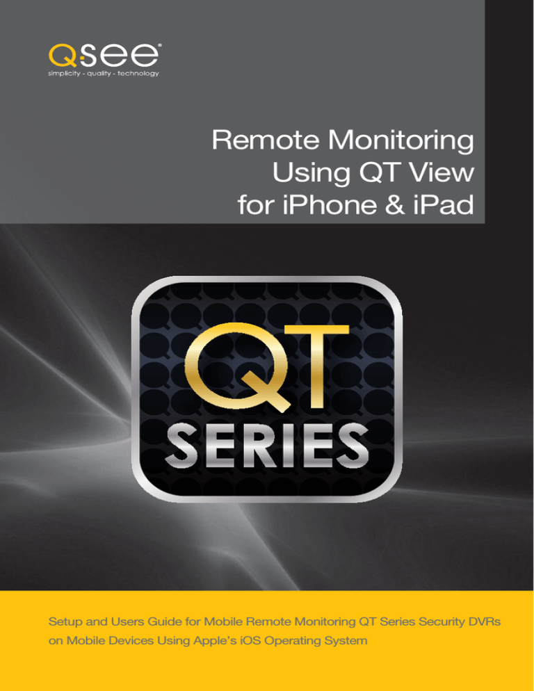 Q-See QT SERIES User manual | Manualzz