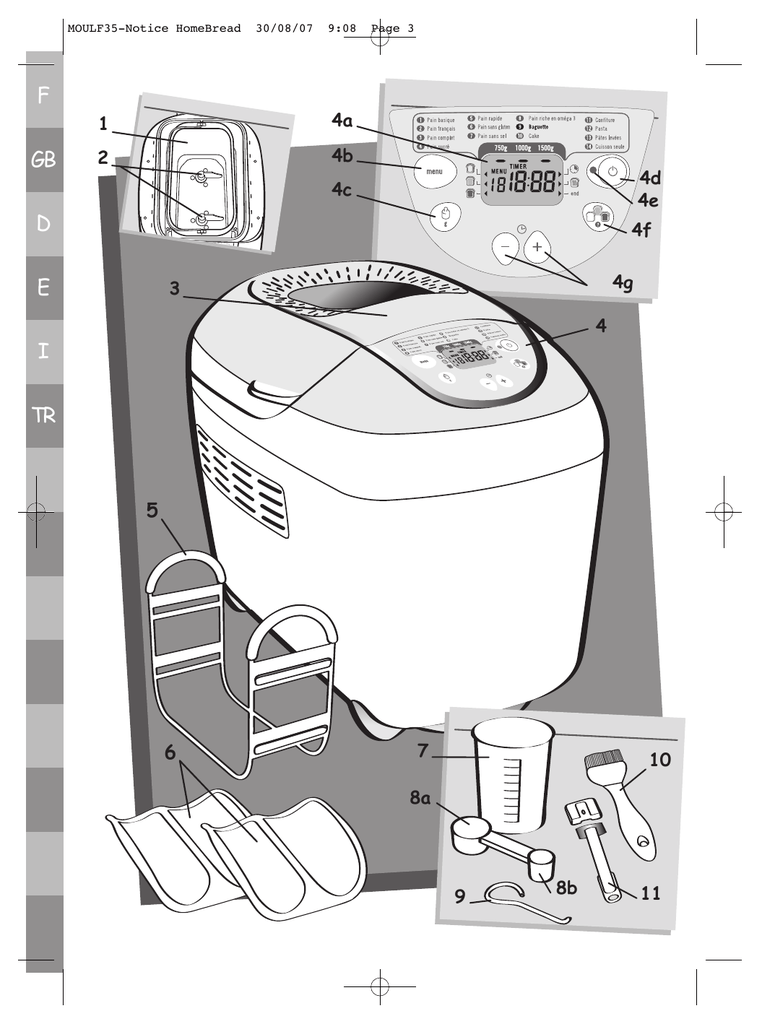 moulinex bread maker