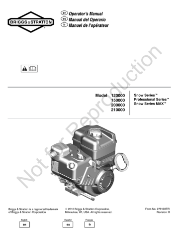 Briggs & Stratton 200000 Operator`s manual | Manualzz