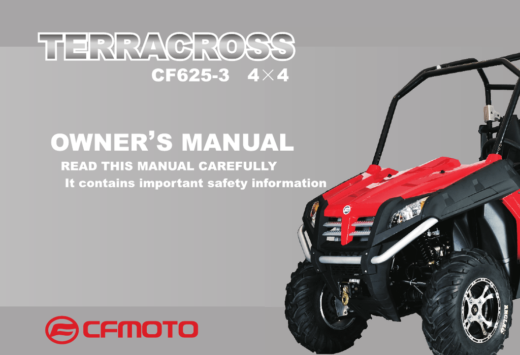 CFMoto CF625-C Owner`s manual | Manualzz