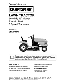 Craftsman 917 mower cheap manual