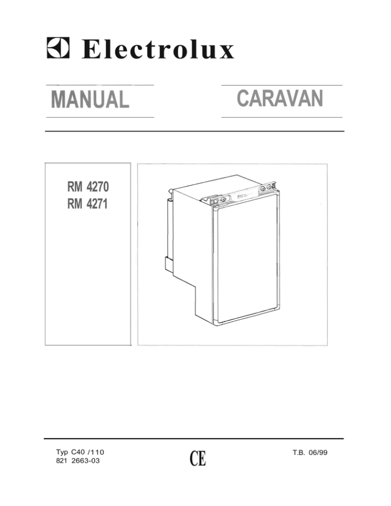 Electrolux CARAVAN RM 4360 Operating instructions Manualzz