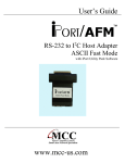 RS-232 to I2C Host Adapter iPort/AFM MIIC-203 User&rsquo;s Guide