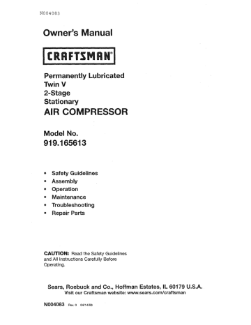 Craftsman 919.165613 Owner`s manual | Manualzz