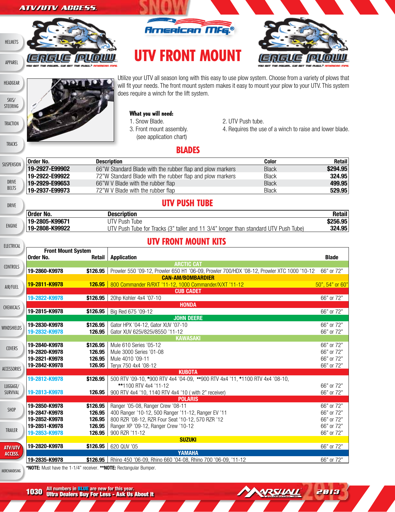 ATV Parts Connection TE-1034 Can-Am Renegade 500 570 800 1000 Outlander 500 570 650 800R 1000 Tie Rod End Kit