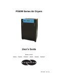 PUREGAS P550W Air Dryer User's Guide