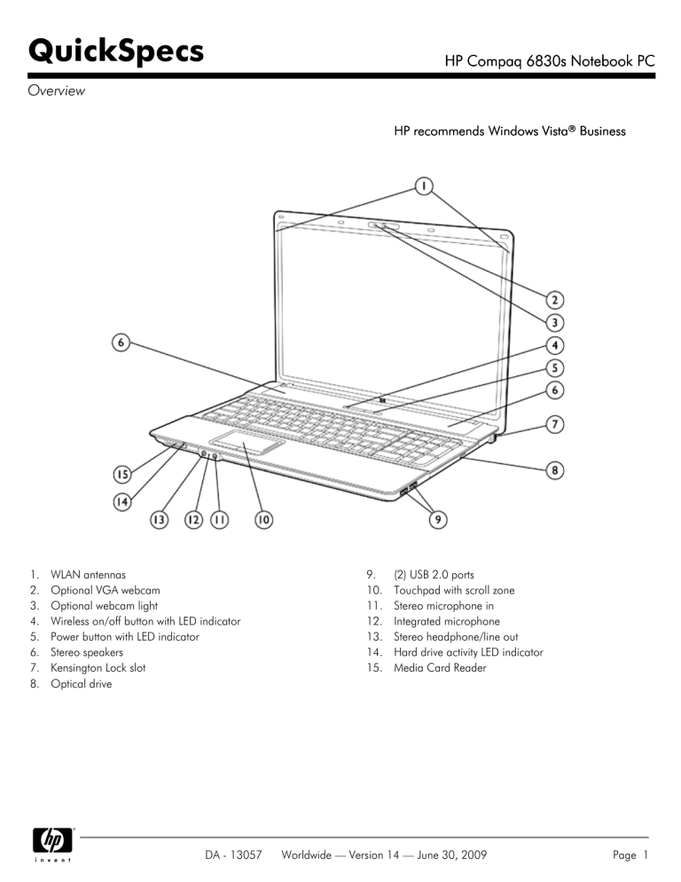 hp compaq 615 specs