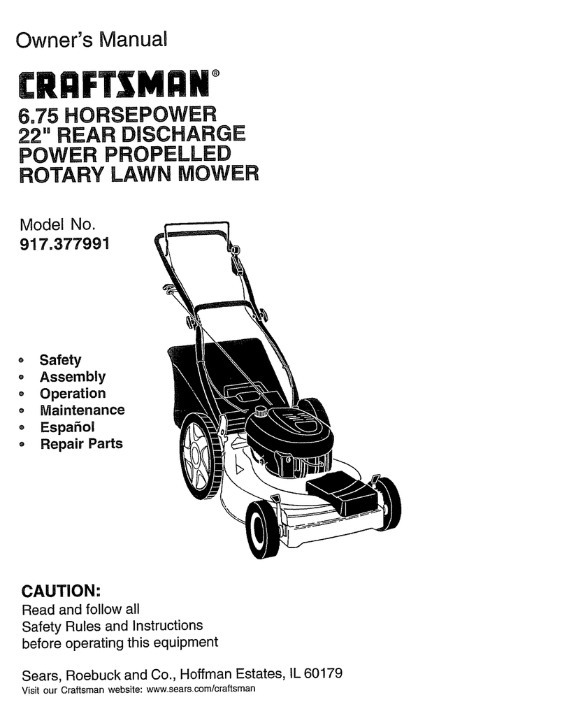 Craftsman 6 75 Lawn Mower Parts Manual | Reviewmotors.co