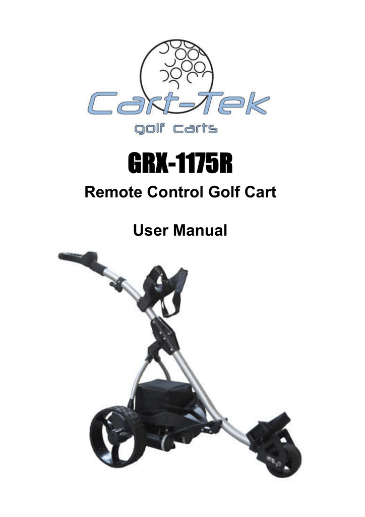 CartTek GRX1175R User manual Manualzz