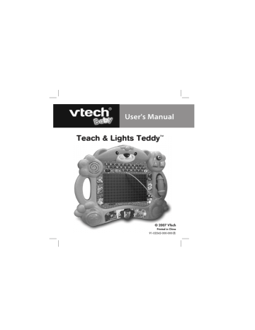 VTech Teach & Lights Teddy User manual | Manualzz
