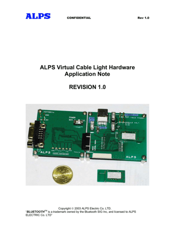 Alps Electric Virtual Cable Light Module Network Card User Manual | Manualzz